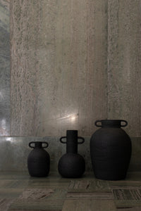 Santana Ceramic Vase - Black - H+E Goods Company