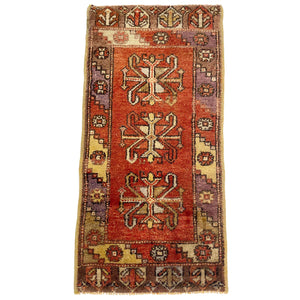 Front view of Esme Vintage Oushak Rug on white background - H+E Goods Company