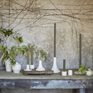 Tall Ceramic Blossom Vase - White - H+E Goods Company