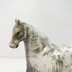 Gray Raku Horse Sculpture - Short - H+E Goods Company