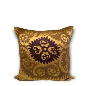 Front view of Hayden Suzani Embroidered Pillow on white background - H+E Goods Company