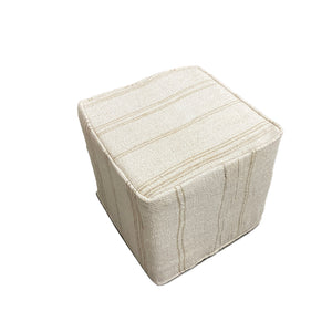 Cube Striped Hemp Pouf - H+E Goods Company