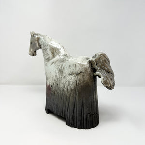 Gray Raku Horse Sculpture - Short - H+E Goods Company