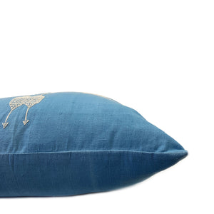 Ruffia Cornflower Blue Decorative Pillow - H+E Goods Company