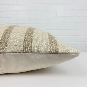 Striped Hemp Pillow - H+E Goods Company