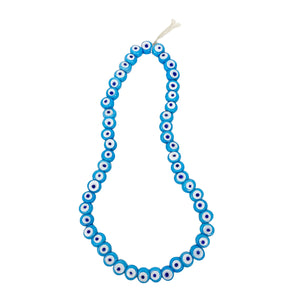 Handcrafted Evil Eye Glass Beads 12" - Light Blue - H+E Goods Company