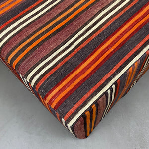 Striped Vintage Kilim Ottoman - H+E Goods Company