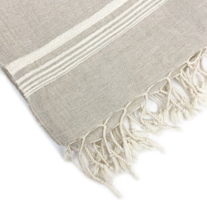 Oyster Soft Linen Turkish Towel - H+E Goods Company