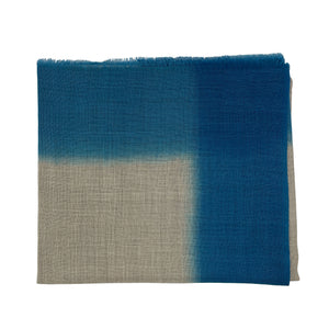 Ocean blue & Taupe Light weight Scarf - H+E Goods Company