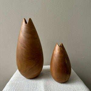 Teak Wood Vase - Small - H+E Goods Company