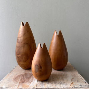 Teak Wood Vase - Medium - H+E Goods Company