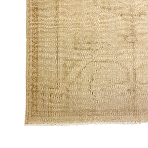 Close-up view of Distressed Turkish vintage rug - H + E Goods Company