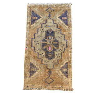 Front view of Karun Vintage Oushak Rug on white background - H+E Goods Company