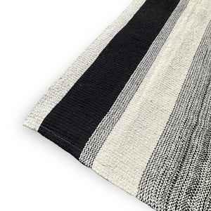 Edge of Meira Organic Cotton Rug on white background - H+E Goods Company
