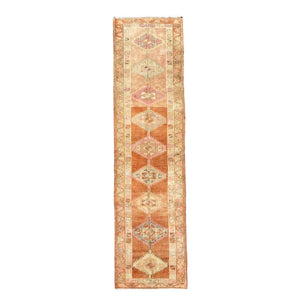 Front view of Minda Vintage Turkish Runner on white background - H+E Goods Company