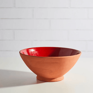 Moroccan Terracotta Serving Bowl - Burnt Red - H+E Goods Company