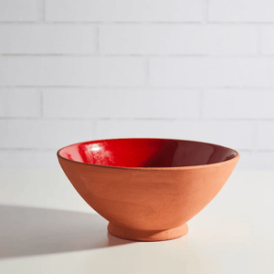 Moroccan Terracotta Serving Bowl Burnt Red