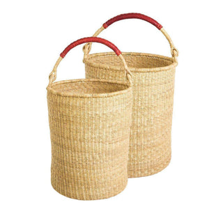Front view of the hamper baskets in two sizes - H+E Goods Company