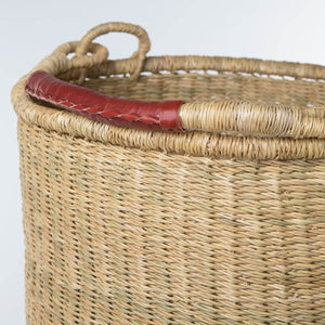 Close-up view of the hamper basket - H+E Goods Company