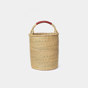 Front view of the medium size hamper basket - H+E Goods Company