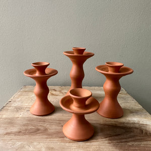 Peppi Natural Handmade Terracotta Candle Holder - Small - H+E Goods Company