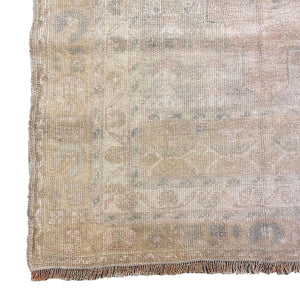 Edge of Phonic Hand-Knotted Wool Runner on white background - H+E Goods Company