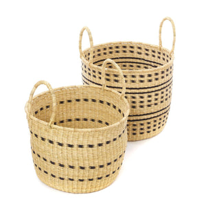 Front view of the two hamper baskets - H+E Goods Company 