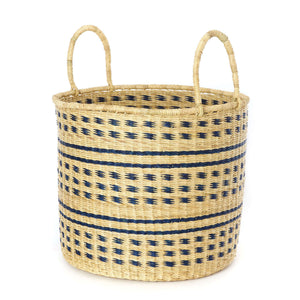 Front view of the large hamper basket - H+E Goods Company