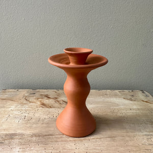 Sancha Natural Handmade Terracotta Candle Holder - H+E Goods Company