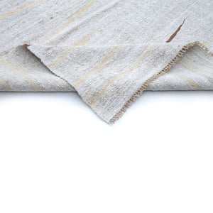Folded edge of Sarikaya Hemp Kilim Rug - H+E Goods Company
