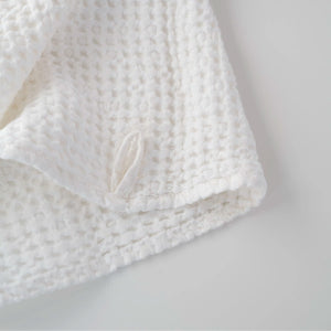Kaunas Waffle Linen Towel - White - H+E Goods Company