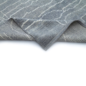 Folded edge of Senkoy Modern Kilim Rug - H+E Goods Company