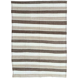 Front view of Parwan Kilim Rug on white background - H+E Goods Company