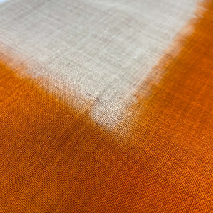 Close-up view of Tangerine & Taupe Light Weight Scarf - H+E Goods Company
