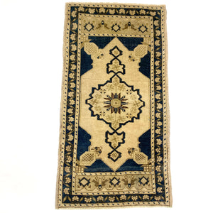 Front view of Ulubey Vintage Oushak Rug on white background - H+E Goods Company