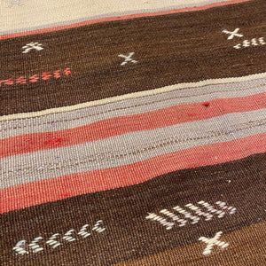Close-up view of Urfa Vintage Kilim Runner - H+E Goods Company