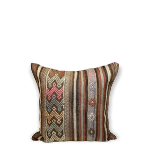 Front view of Valia Kilim Pillow on white background - H+E Goods Company