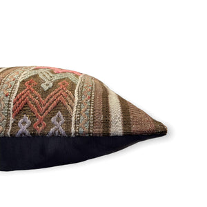 Side view of Valia Kilim Pillow on white background - H+E Goods Company