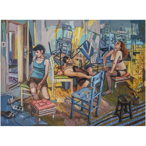 Chairs and People - Acrylic on Canvas, 2011 - H+E Goods Company