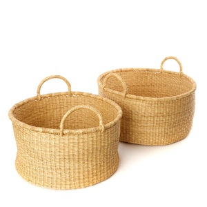 Natural Woven Grass Basket / Set of 2 - H+E Goods Company
