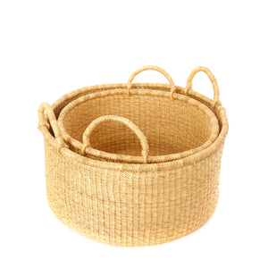 Natural Woven Grass Basket / Set of 2 - H+E Goods Company