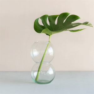Lesna Recycled Glass Round Vase - Clear - H+E Goods Company