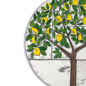 Lemon Raku Wall Art - H+E Goods Company
