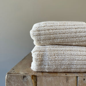Luxury Striped Spa Towels - Cream - H+E Goods Company