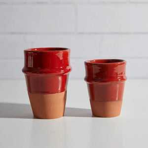 Moroccan Beldi Ceramic Cups - Burnt Red - H+E Goods Company