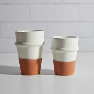 Moroccan Beldi Ceramic Cups - White - H+E Goods Company