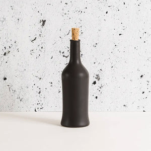 Stoneware Olive Oil Bottle 21 oz - Black - H+E Goods Company