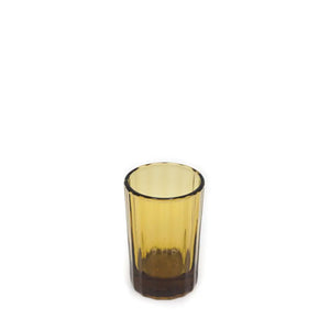 Set of 2 Reed Water Glass - Amber - H+E Goods Company
