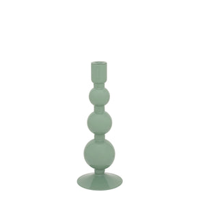 Sage Recycled Glass Candle Holder - H+E Goods Company