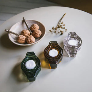 Infinite Round Tea Light Holder - Green - H+E Goods Company